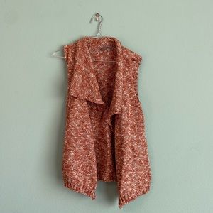 Marled Sleeveless Sweater Cardi